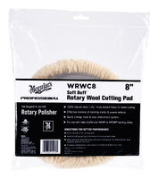 Полірувальний круг вовняний Meguiar's WRWC8 Soft Buff Rotary Wool Pad, 20.3 см - Фото 3