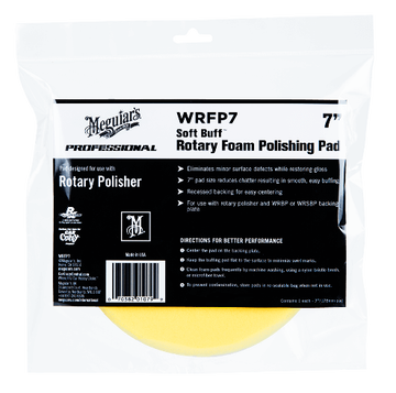 Роторний полірувальний круг середньожорсткий Meguiar's WRFP7 Rotary Foam Polishing Pad, 17.8 см