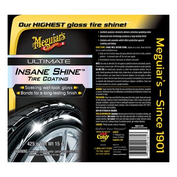 Спрей для чорніння шин аерозольний Meguiar's G190315 Ultimate Insane Shine ™ Tire Coating, 425 г