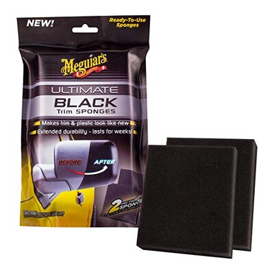 Губки для чорніння зовнішнього пластику Meguiar's G15800 Ultimate Black Trim Sponge, 2шт / уп.