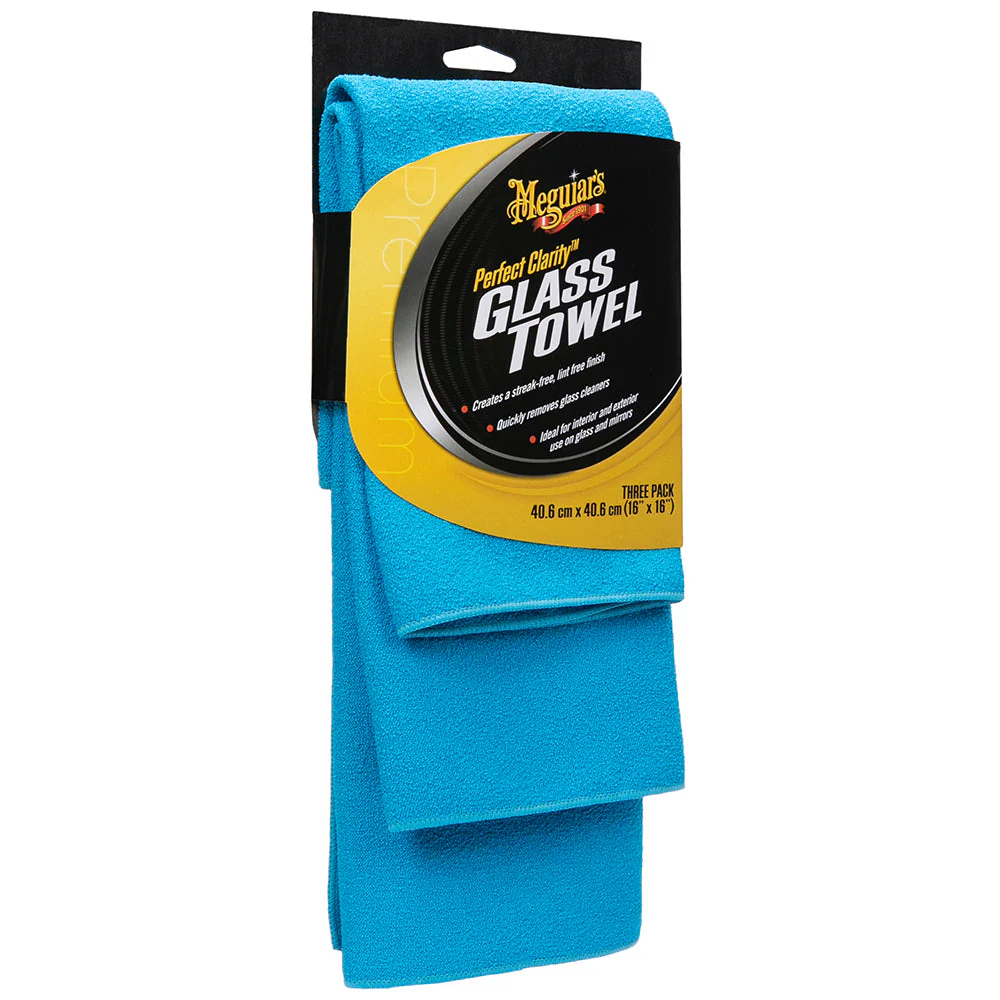 Набір рушників для скла Meguiar's X190300 Perfect Clarity Glass Towel 40,6х40,6 см, 3 шт.